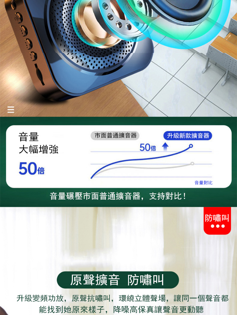 升級變頻功放,原聲抗嘯叫,環繞立體聲場,讓同一個聲音都