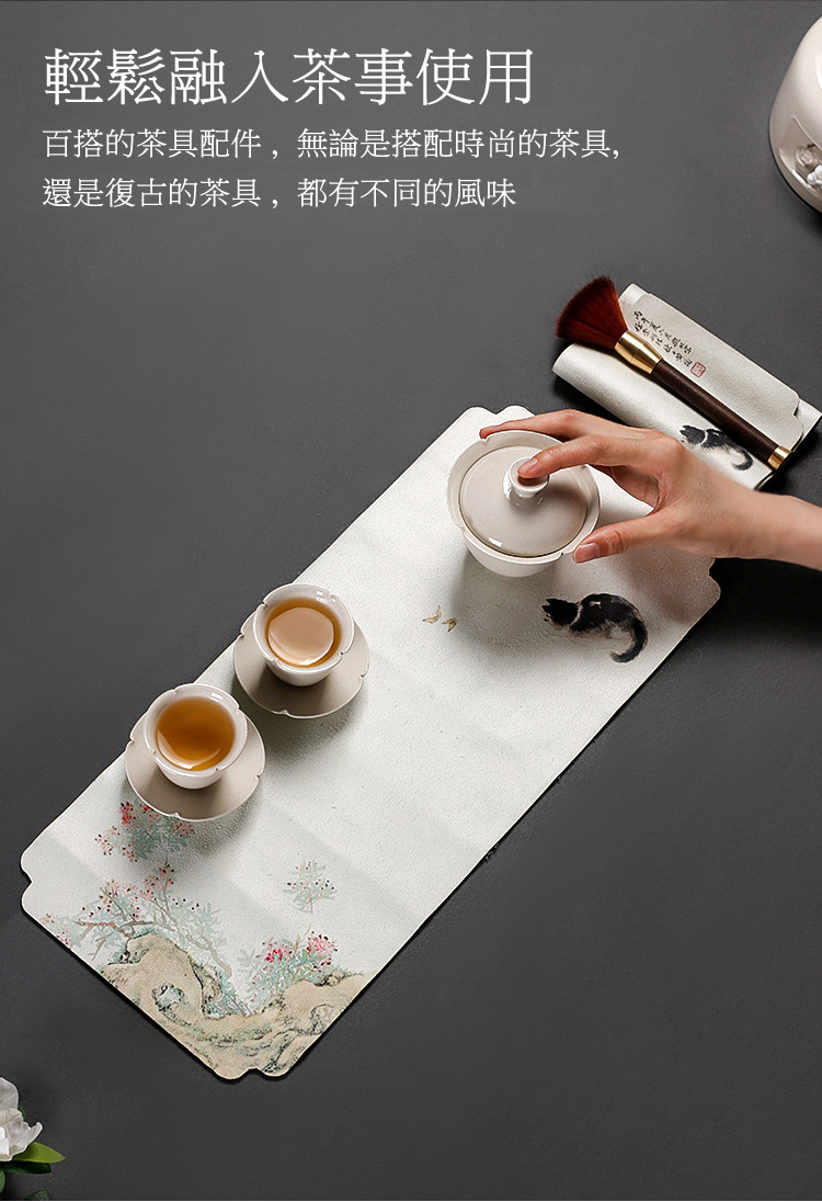 輕鬆融入茶事使用 百搭的茶具配件,無論是搭配時尚的茶具, 還是復古的茶具,都有不同的風味 同时感 在社 