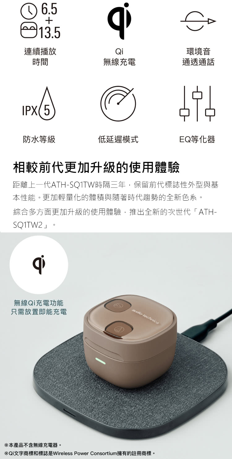 Qi文字商標和標誌是Wireless Power Consortium擁有的註冊商標。