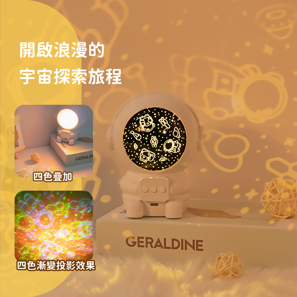 開啟浪漫的 宇宙探索旅程 四色疊加 四色漸變投影效果 