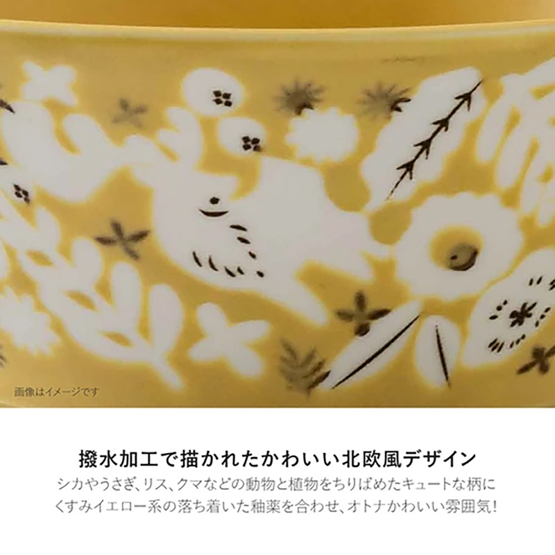 画像 撥水加工描北欧風 、 、動物植物柄 系落着釉薬合、 雰囲気 