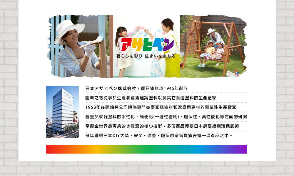 1958年後開始將公司轉為專門從事家庭塗料和家庭用建材的專業性生產廠家