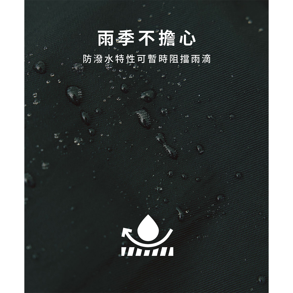 雨季不擔心 防潑水特性可暫時阻擋雨滴