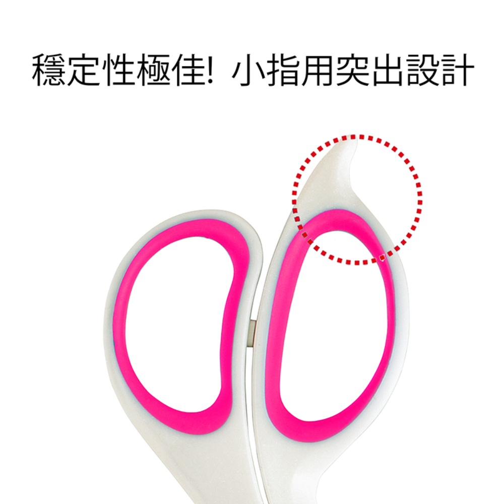 穩定性極佳小指用突出設計 