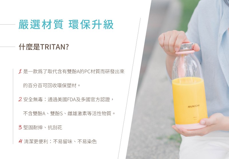 1是一款爲了取代含有雙酚A的PC材質而研發出來