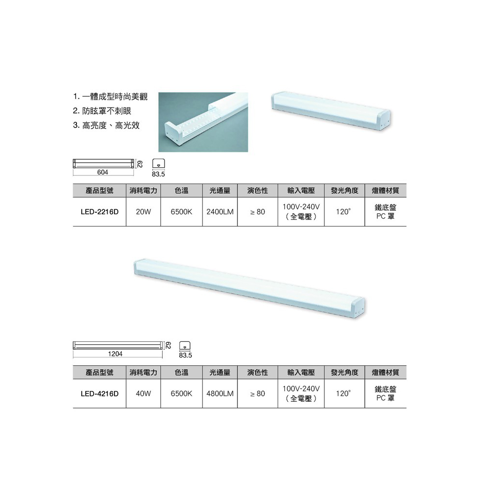 1. 一體成型時尚美觀