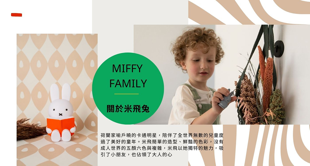 關於米飛兔 荷蘭家喻戶曉的卡通明星,陪伴了全世界無數的兒童度 過了美好的童年。米飛簡單的造型、鮮豔的色彩,沒有 成人世界的五顏六色與複雜,米飛以她獨特的魅力,吸 引了小朋友,也佔領了大人的心 