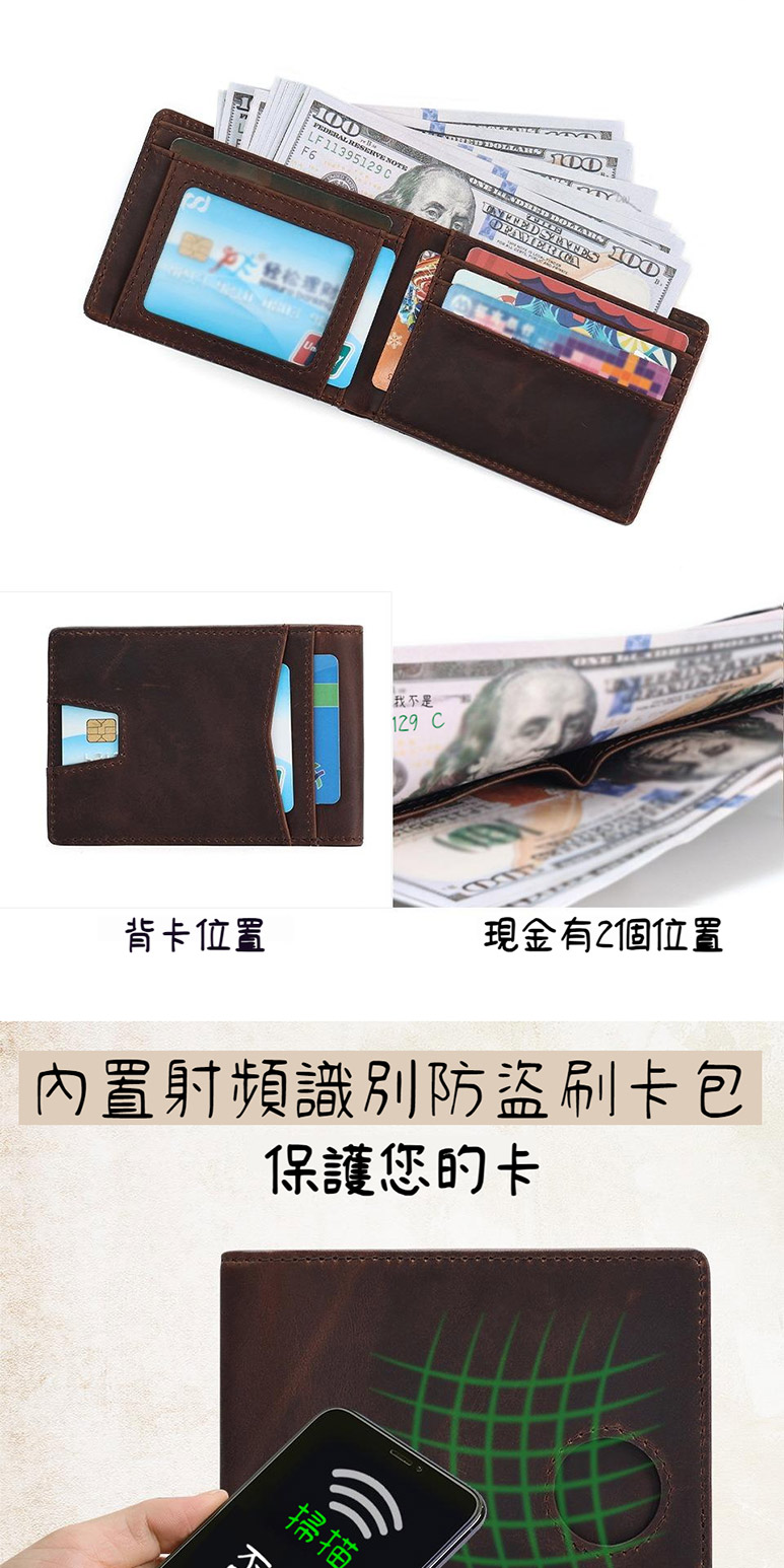 內置射頻識別防盗刷卡包