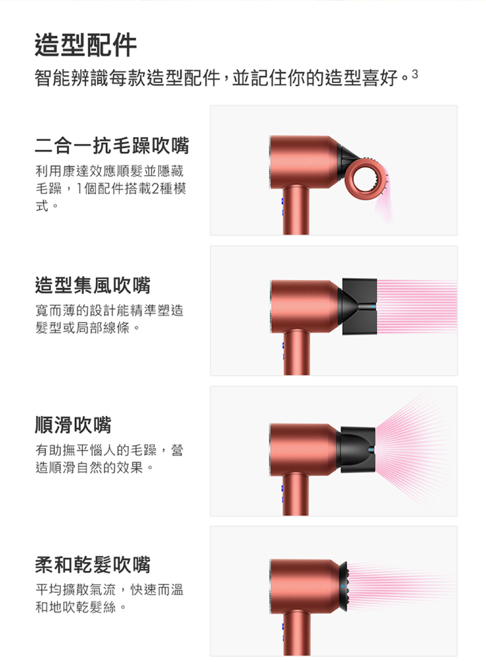 智能辨識每款造型配件,並記住你的造型喜好。3