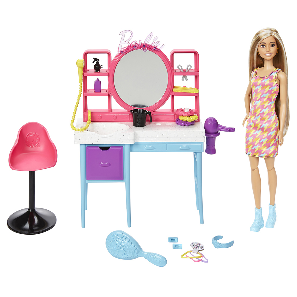 Barbie 芭比 時尚沙龍玩頭髮遊戲組 推薦