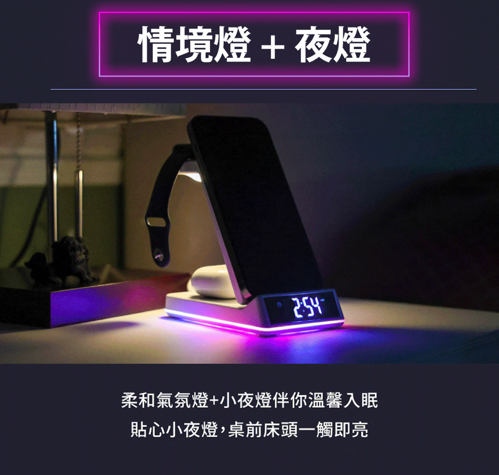 情境燈夜燈 柔和氣氛燈小夜燈伴你溫馨入眠 貼心小夜燈,桌前床頭一觸即亮 