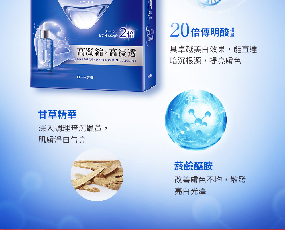 具卓越美白效果,能直達