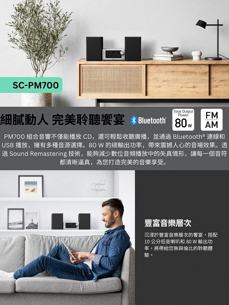 Panasonic 國際牌 多功能組合音響SC-PM700(