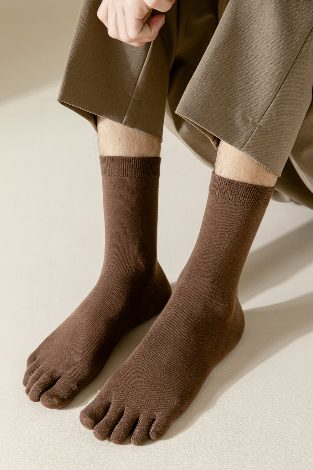 NicoFun 愛定做 8雙 五趾中筒襪 分趾襪 隱形襪 木