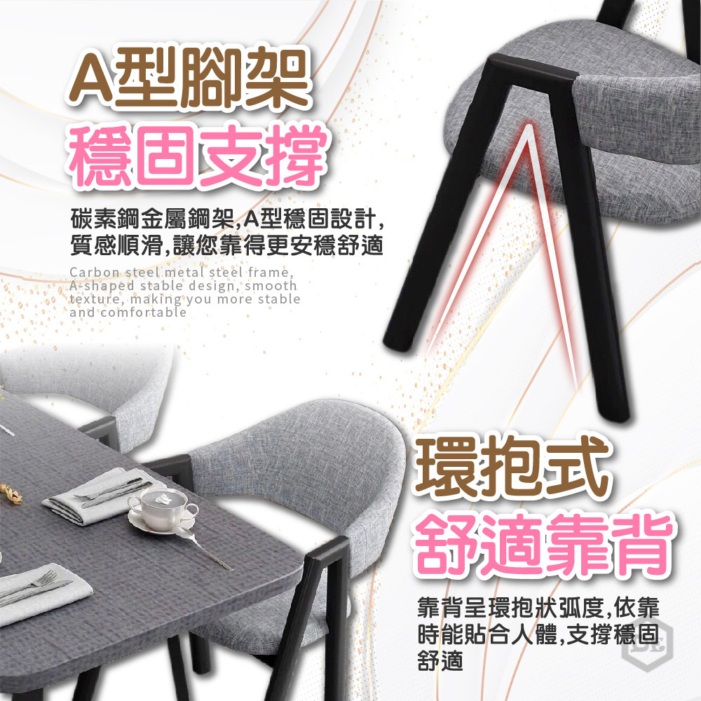 DE生活 商用型餐桌椅 餐廳椅 餐椅 北歐風餐椅 椅子 皮革