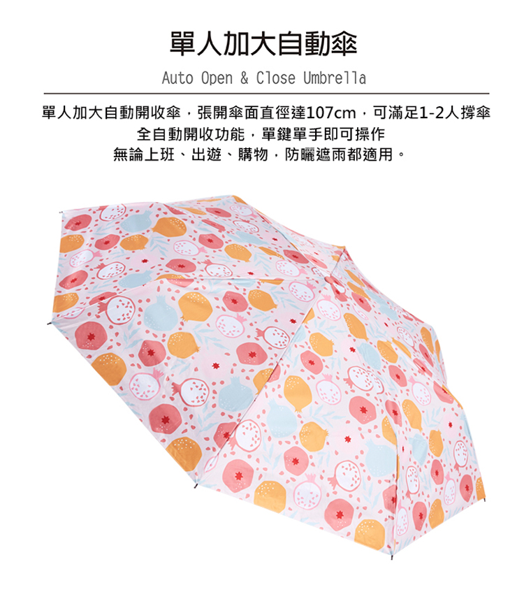 rainstory 水果甜心抗UV加大省力降溫自動傘 推薦