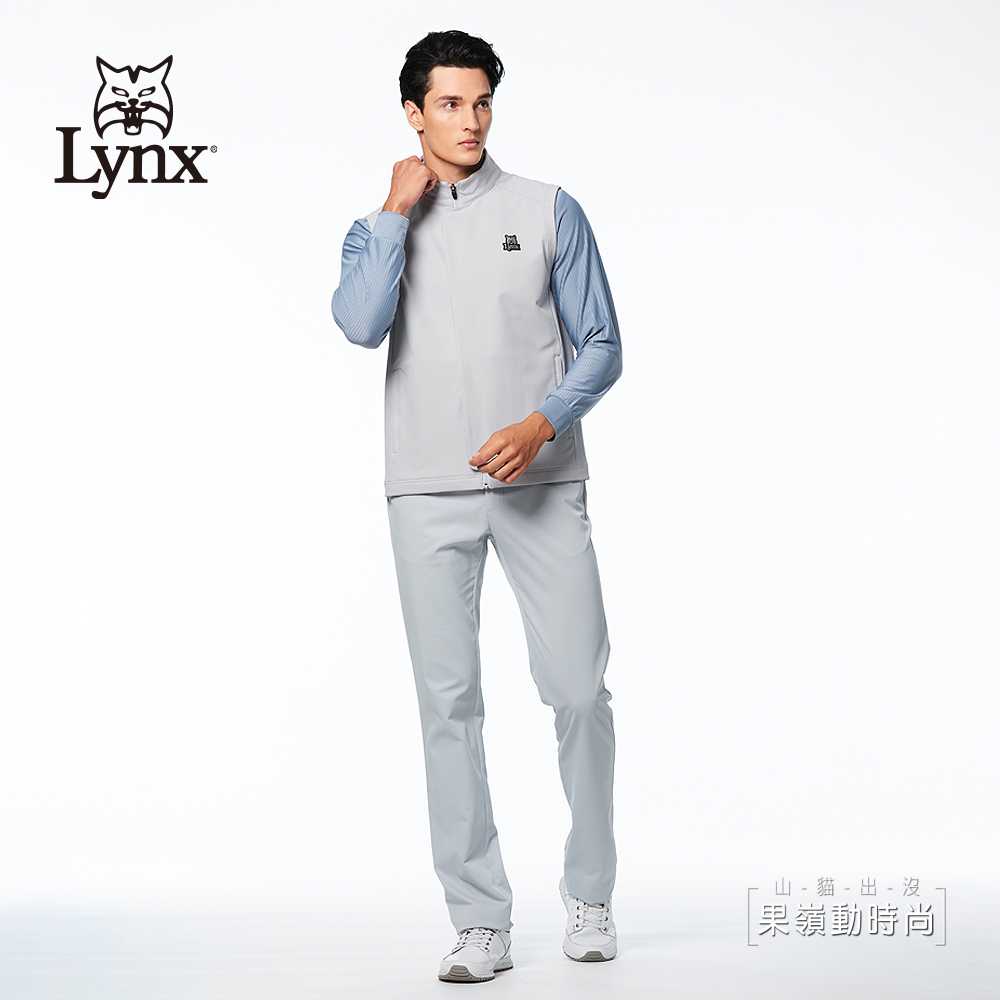 Lynx Golf 男款保暖防風防潑水山型紋布料壓紋織帶門襟