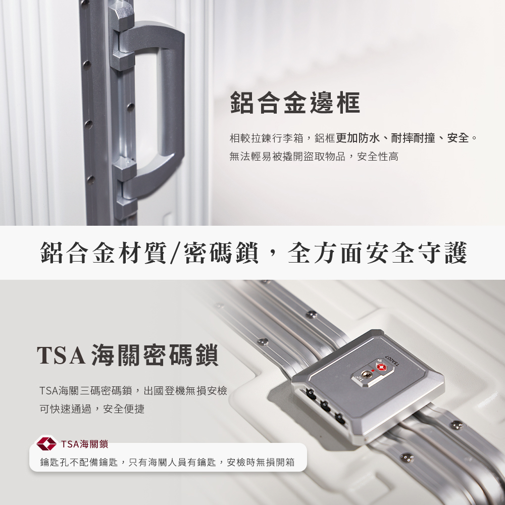 鑰匙孔不配備鑰匙,只有海關人員有鑰匙,安檢時無損開箱