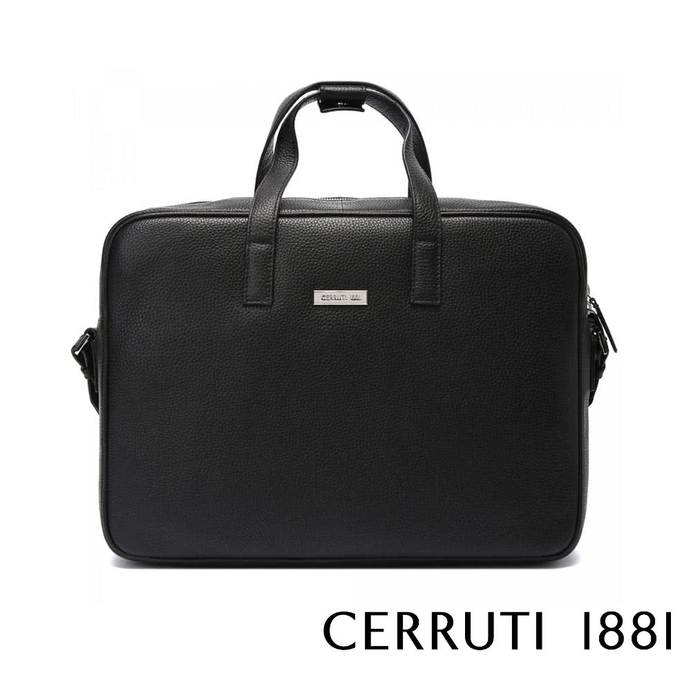 Cerruti 1881 限量2折 頂級義大利小牛皮公事包/