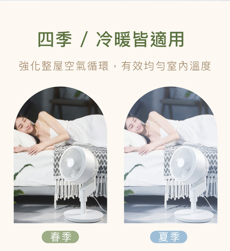 四季  冷暖皆適用 強化整屋空氣循環有效均勻室內溫度 春季 夏季 