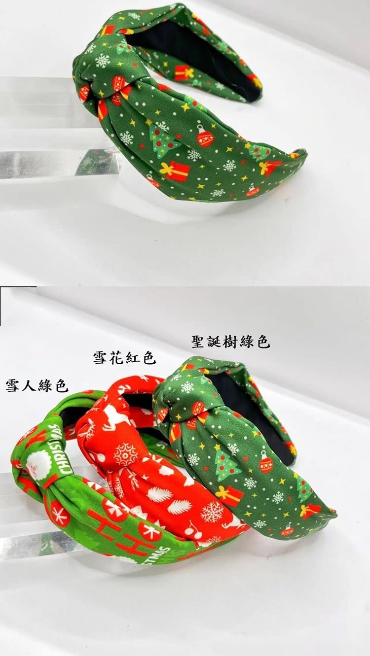 雪人綠色 雪花紅色 聖誕樹綠色 