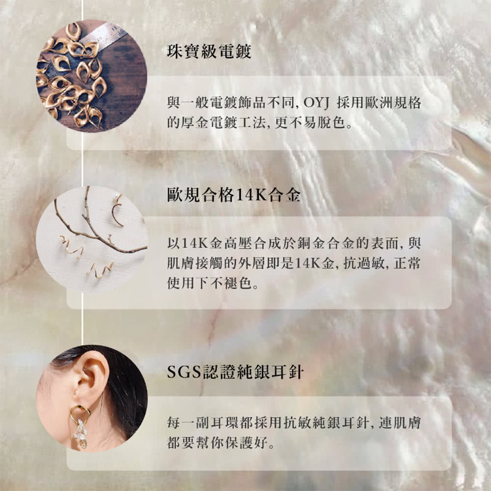 肌膚接觸的外層即是14K金,抗過敏, 正常