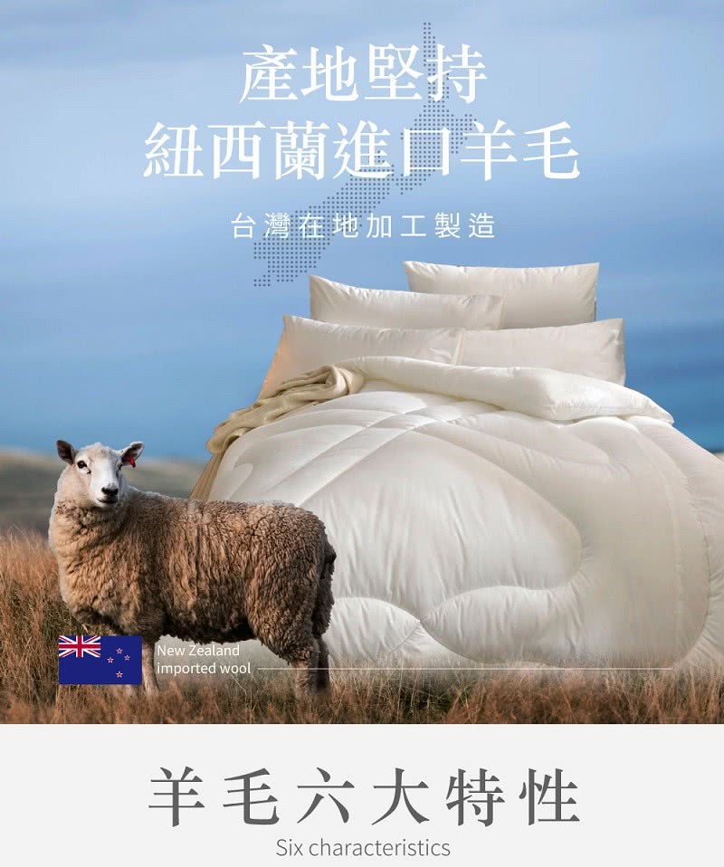 夢之語 紐西蘭發熱羊毛被 台灣製造(1入/雙人6x7尺/單人