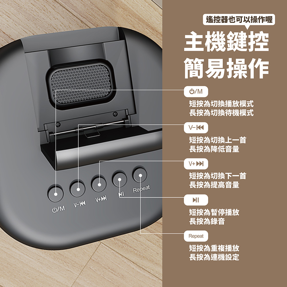 遙控器也可以操作喔
