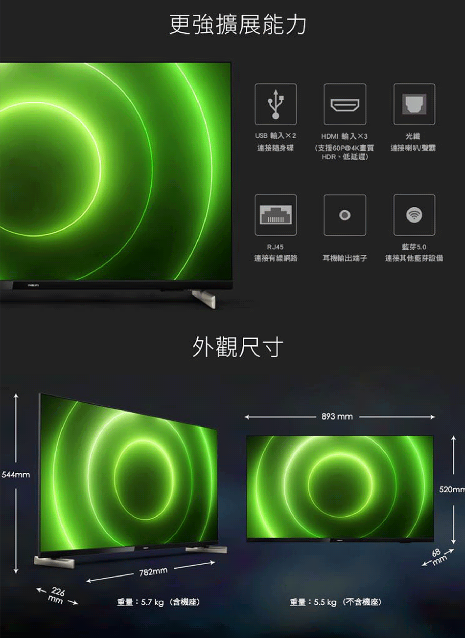 重量5.5 kg不含機座