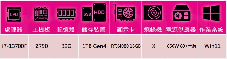 技嘉平台 i7十六核GeForce RTX 4080 Win