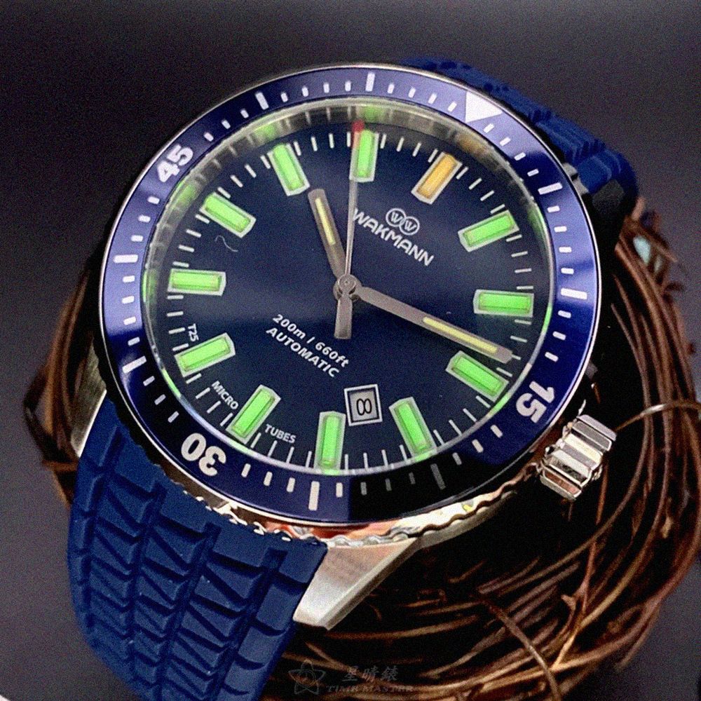 WAKMANN手錶型號WA00030(寶藍色錶面寶藍錶殼寶藍