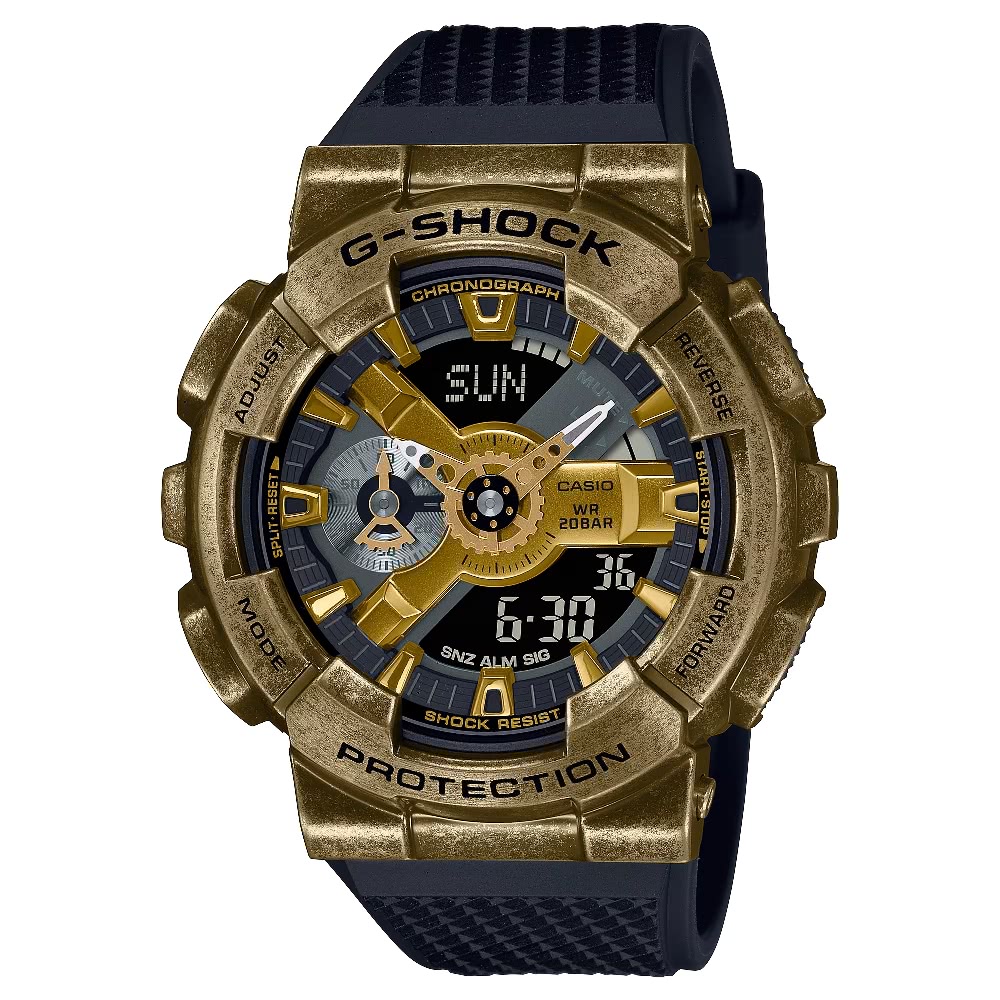 CASIO 卡西歐 復古未來蒸氣銅色質感潮流雙顯腕錶 48.