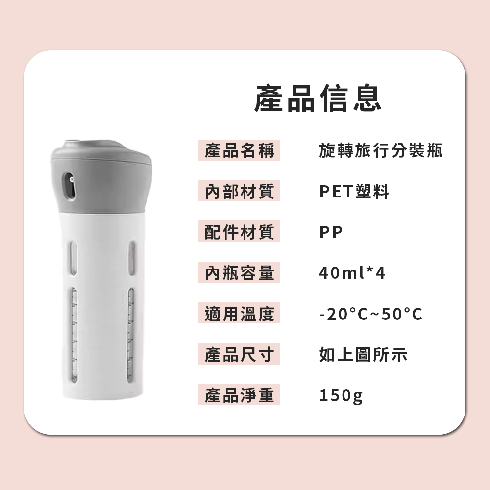旋轉旅行分裝瓶
