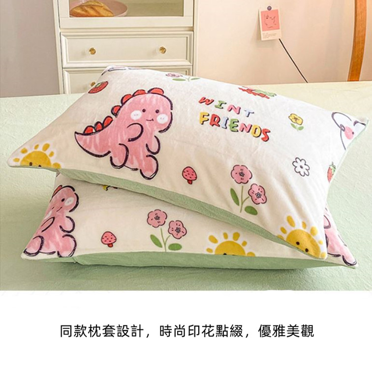 同款枕套設計,時尚印花點綴,優雅美觀 