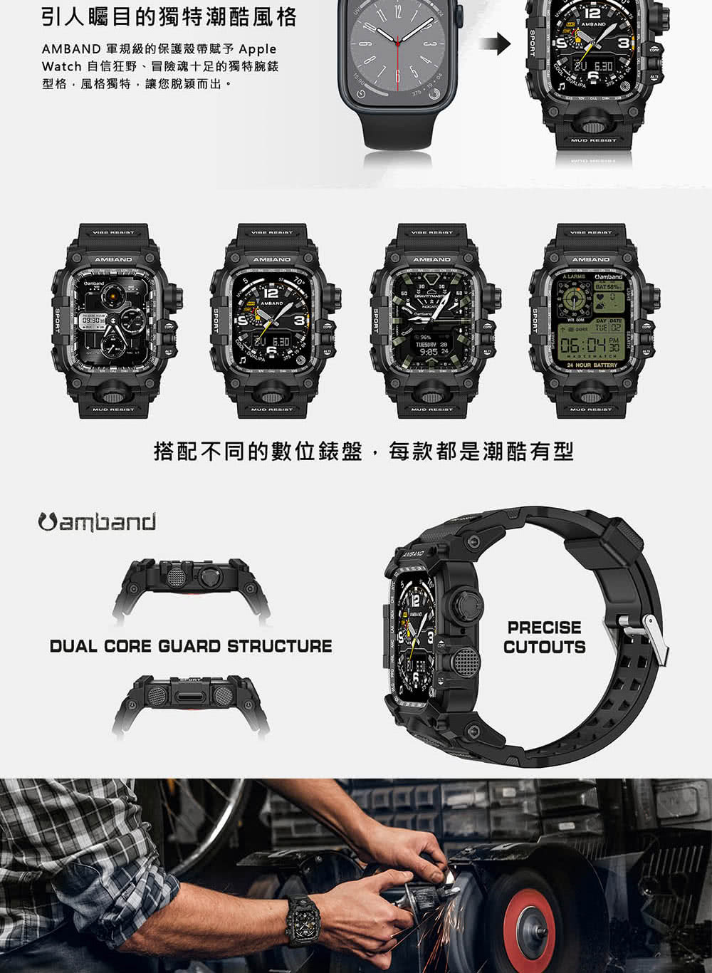 Amband Apple Watch 專用保護殼 ☆ M3 