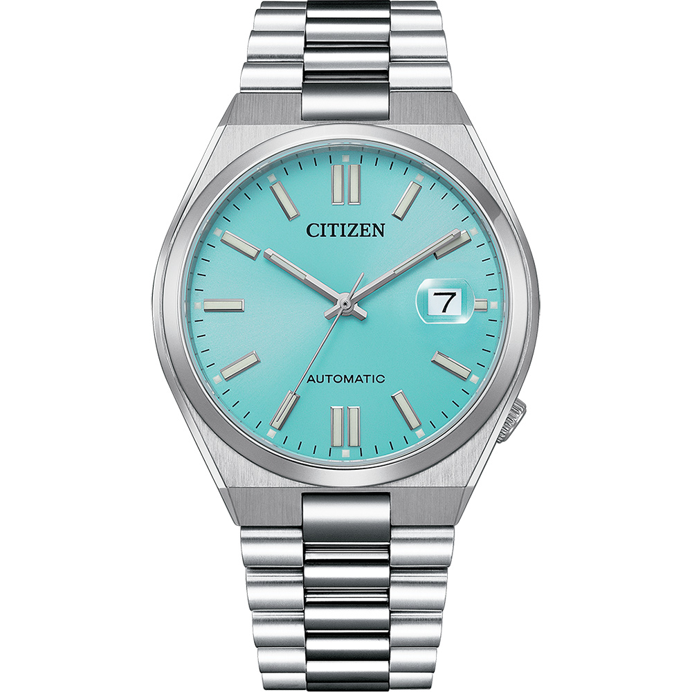 CITIZEN 星辰 冰藍 日期放大機械錶(NJ0151-8