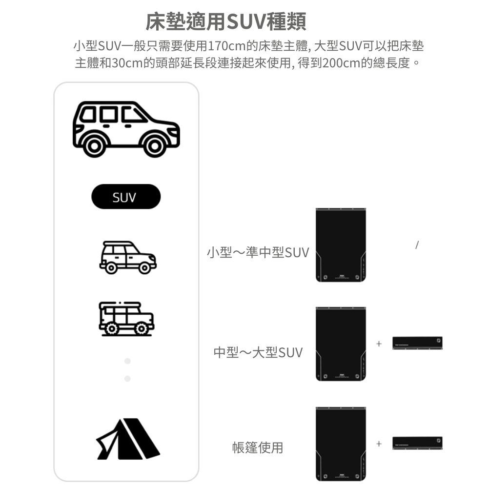 韓國WINDSWAVES 車宿車泊車用自動充氣床墊(露營 車