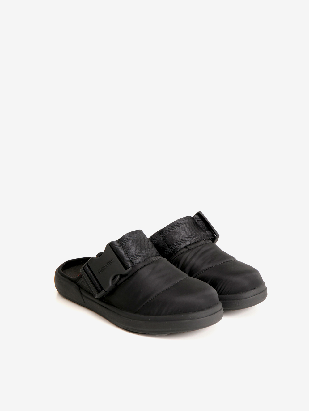 HUNTER 女鞋-側扣飾空氣穆勒鞋(黑色)折扣推薦