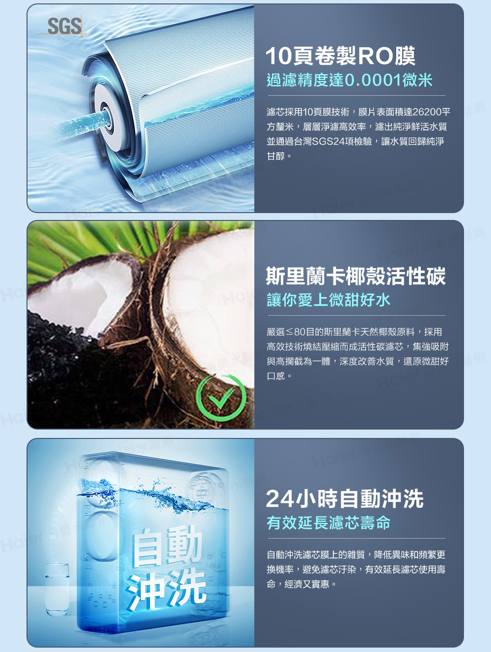 濾芯採用10頁膜技術,膜片表面積達26200平