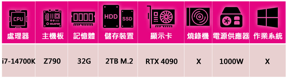 華碩平台 i7二十核GeForce RTX 4090{霸天雪