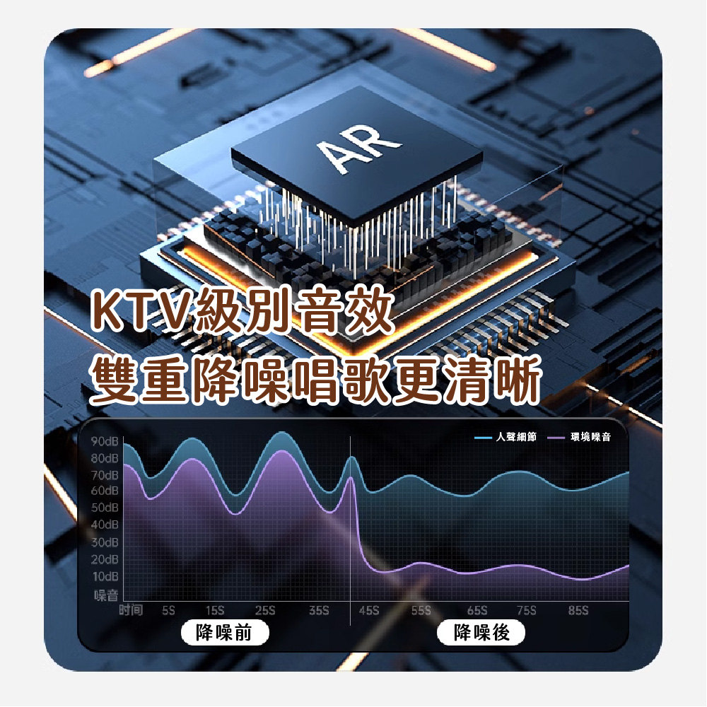 雙重降噪唱歌更清晰