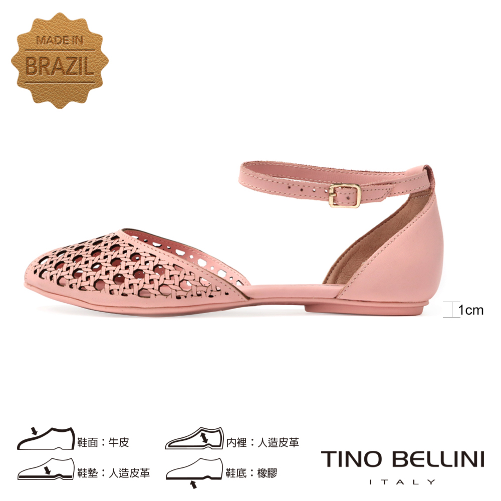 TINO BELLINI 貝里尼 巴西進口魚口平底涼鞋FS7