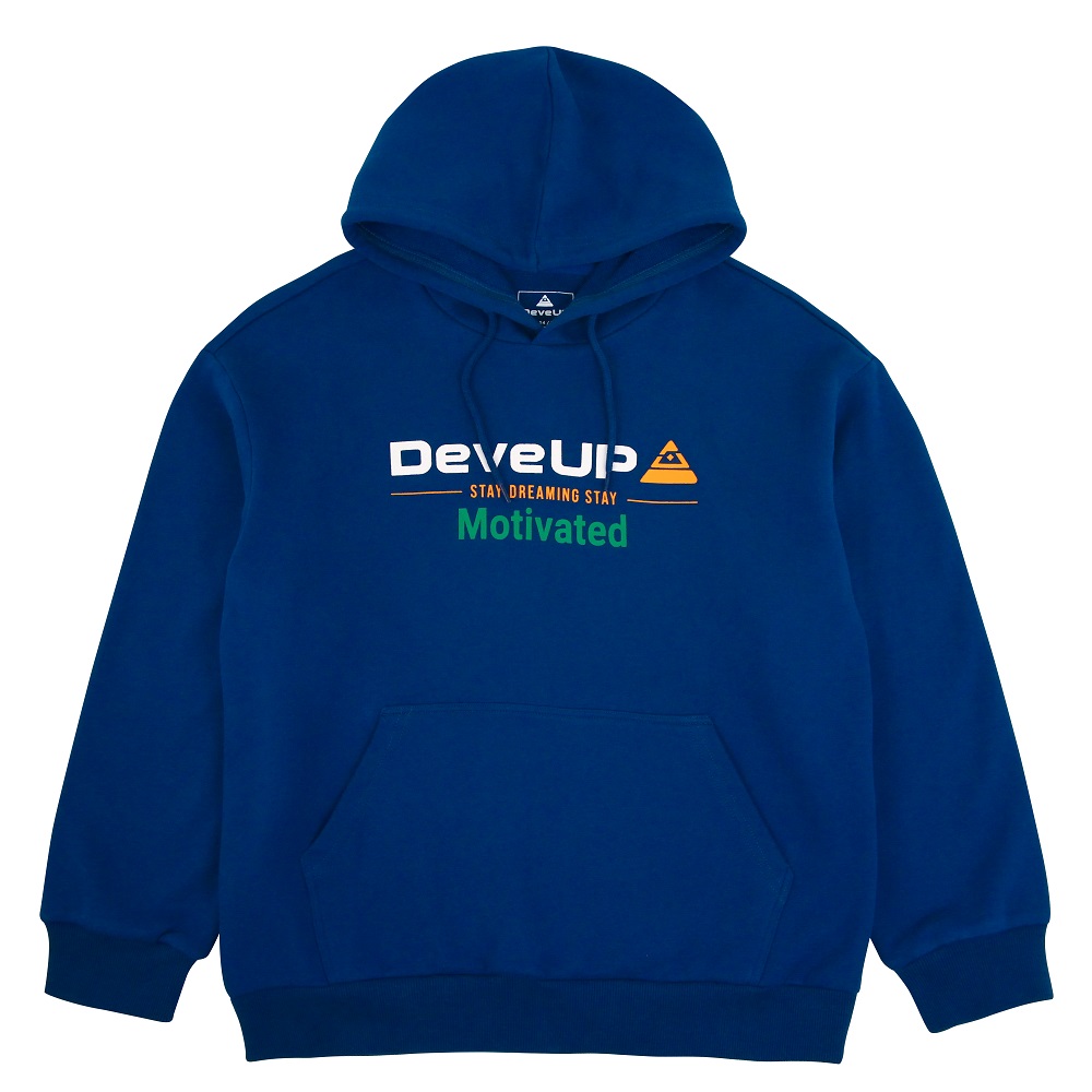 DeveUP 『DeveUP』棉質連帽印圖長袖上衣(產品編號