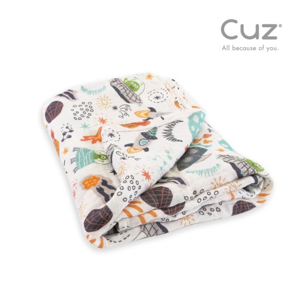 Cuz 土耳其有機綿紗布巾-太空星紀元(80x80cm)品牌