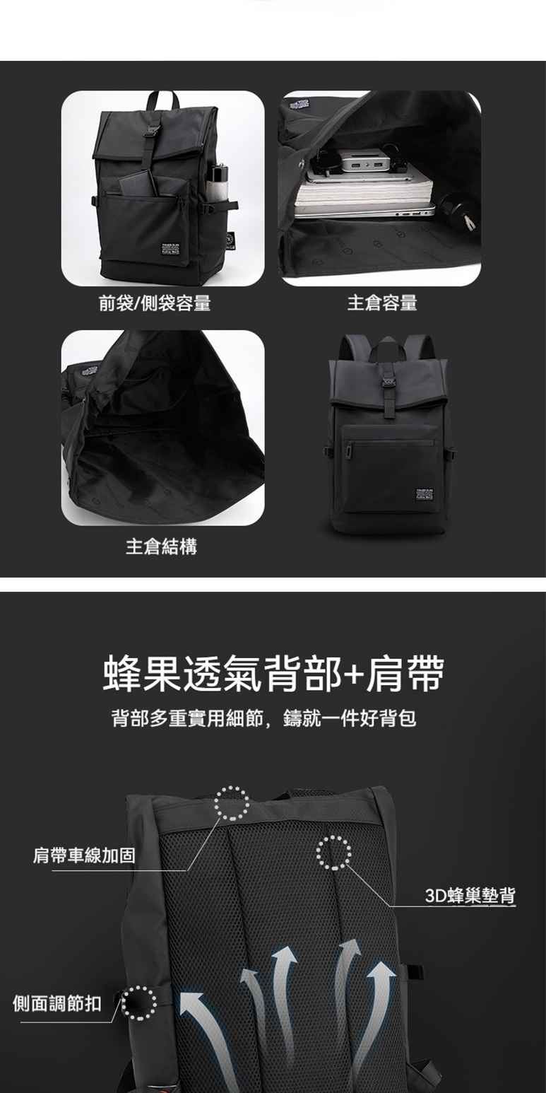 背部多重實用細節,鑄就一件好背包
