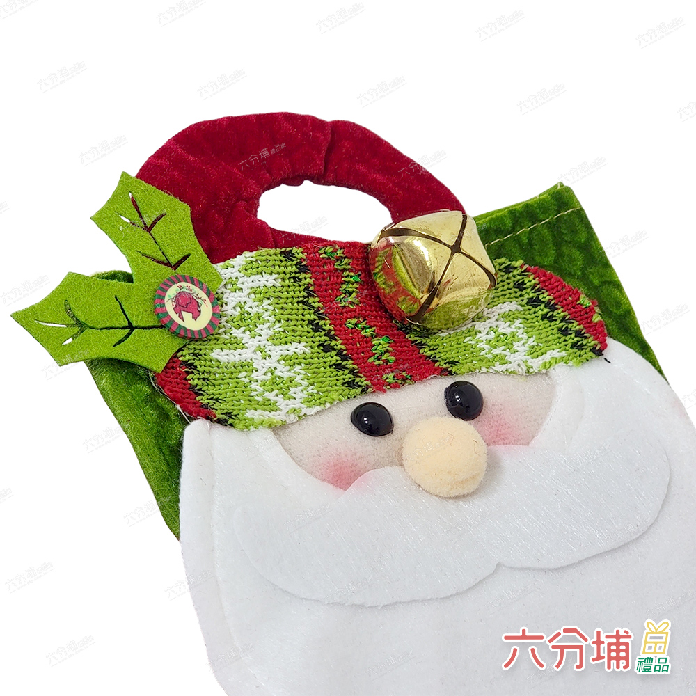 六分埔禮品 鈴鐺聖誕襪-聖誕老人/雪人/麋鹿3入組(聖誕節耶