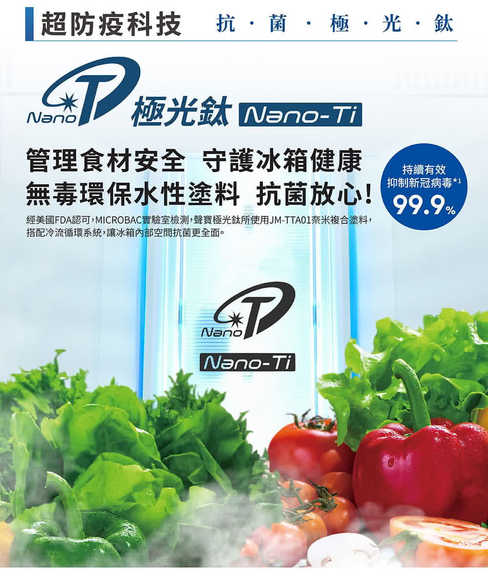 經美國FDA認可,MICROBAC實驗室檢測,聲寶極光鈦所使用JMTTA01奈米複合塗料,