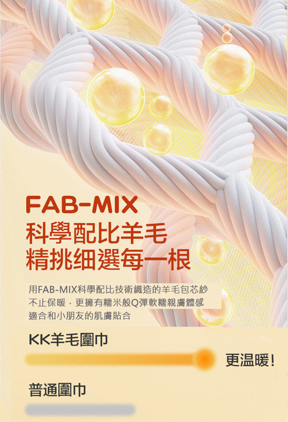 用FABMIX科學配比技術織造的羊毛包芯紗