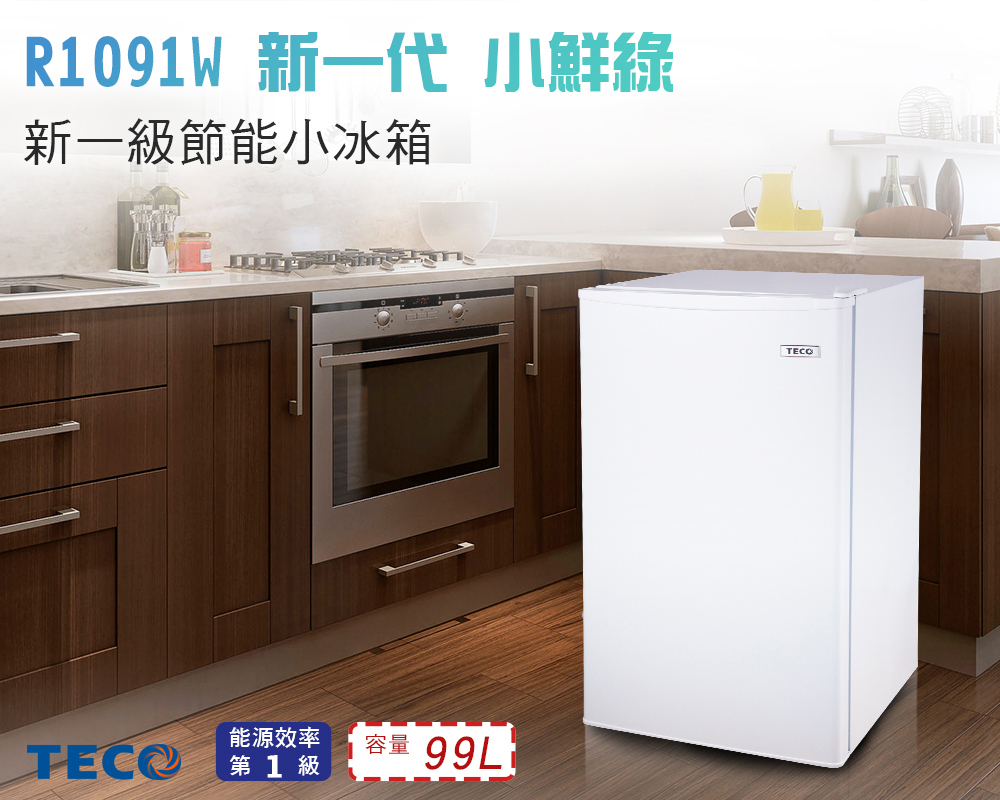 TECO 東元 99L一級能效小冰箱+12L蒸氣烤箱(R10