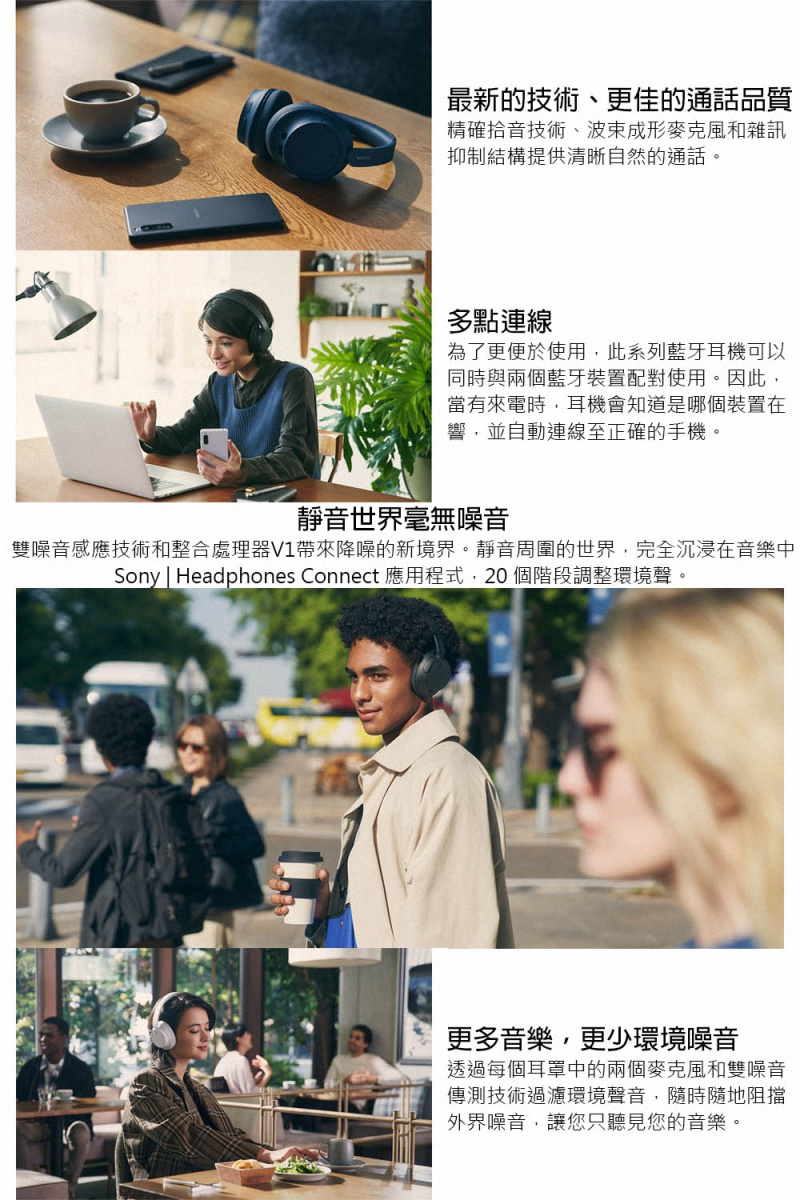 Sony  Headphones Connect 應用程式,20 個階段調整環境聲。